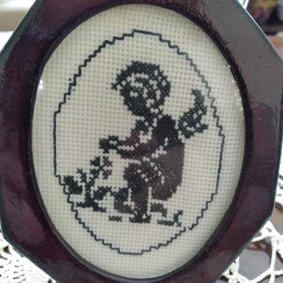 ECO-CLEAN, SET OF 5 WOODEN PICTURES WITH ANGELS, FRAMED - Picture 2 of 2